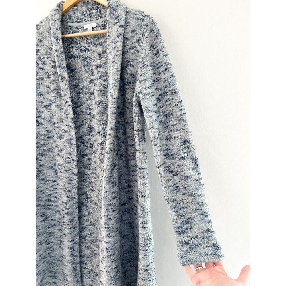 J. Jill Pure Jill Wool Blend Melange Knit Cardigan Sweater Small Cozy Longline - Picture 5 of 7